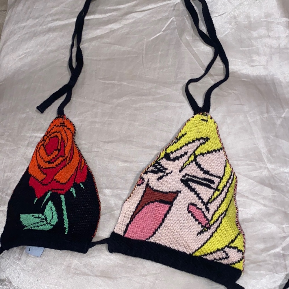 🔥 Anime Girl Crochet Bikini top